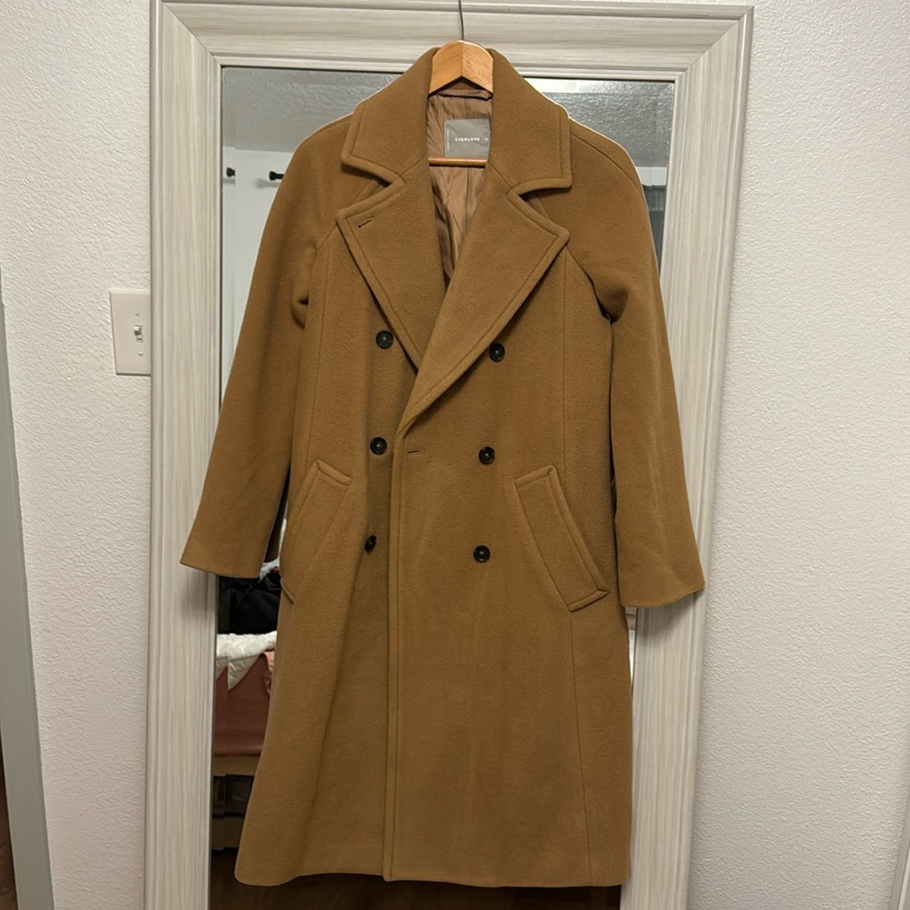 Everlane Rewool Long Peacoat